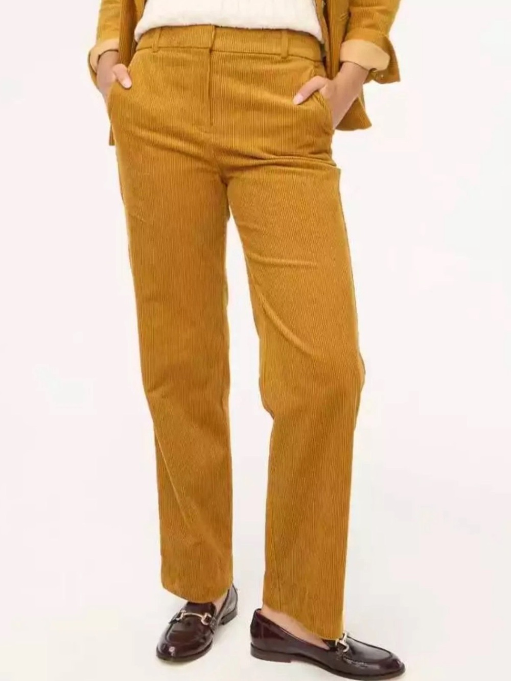 J. Crew Wide Leg Golden Brandy Corduroy Pants